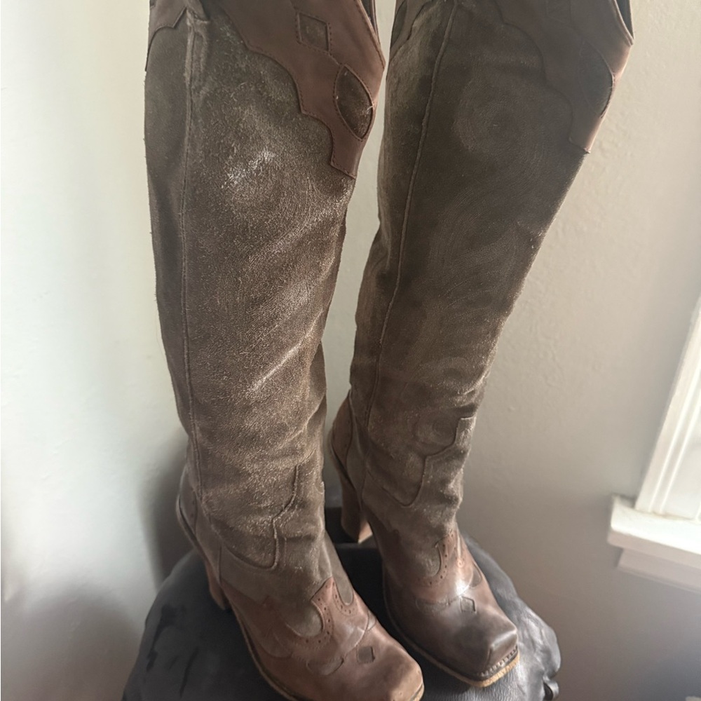 Brown Heeled Boots